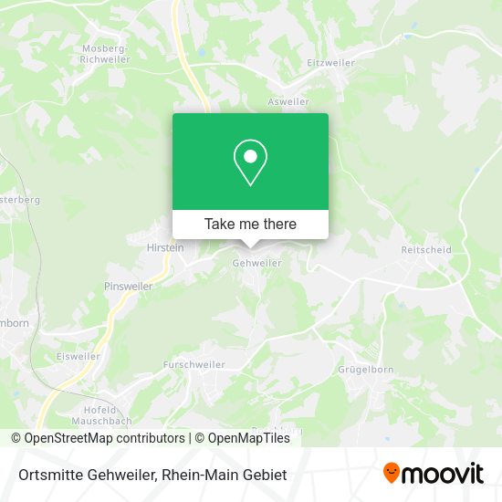 Карта Ortsmitte Gehweiler