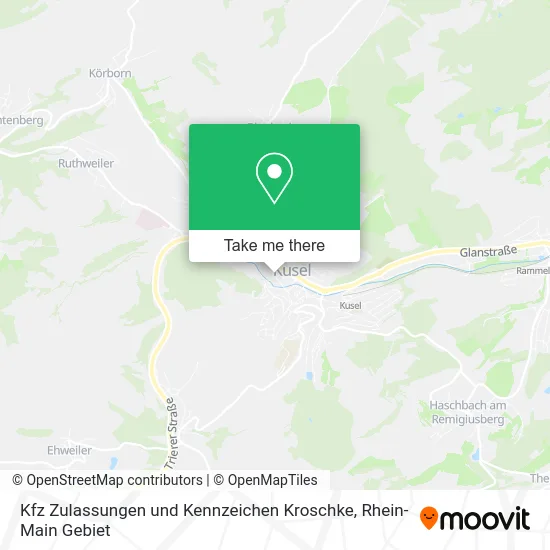 Карта Kfz Zulassungen und Kennzeichen Kroschke