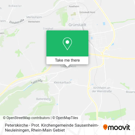 Карта Peterskirche - Prot. Kirchengemeinde Sausenheim-Neuleiningen