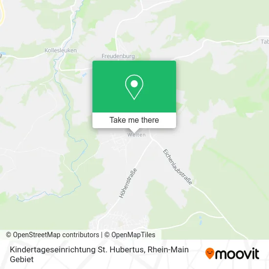 Карта Kindertageseinrichtung St. Hubertus