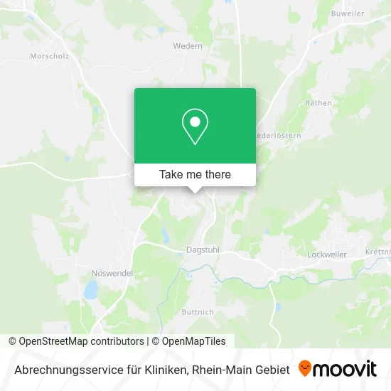 Карта Abrechnungsservice für Kliniken