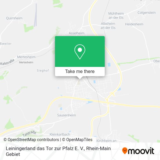 Карта Leiningerland das Tor zur Pfalz E. V.