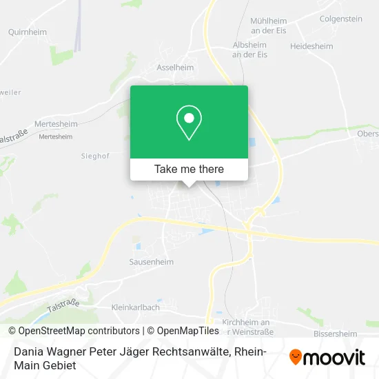 Карта Dania Wagner Peter Jäger Rechtsanwälte