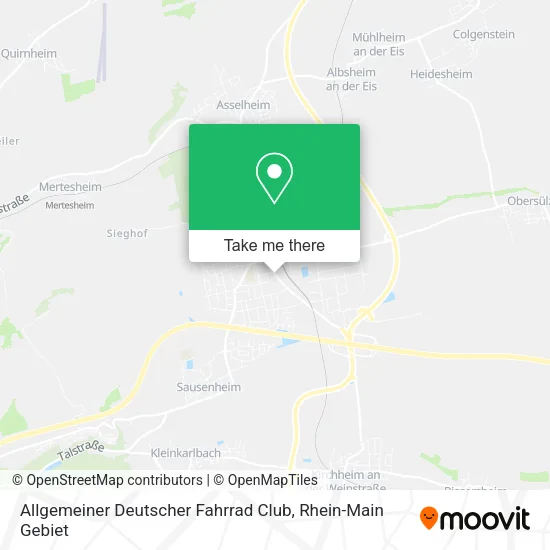 Карта Allgemeiner Deutscher Fahrrad Club