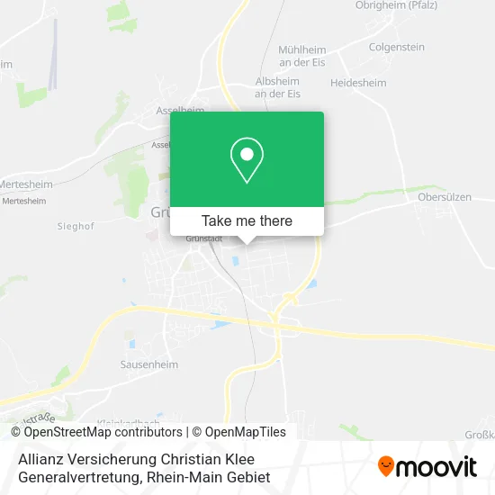 Карта Allianz Versicherung Christian Klee Generalvertretung