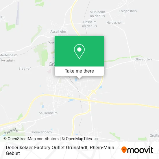 Карта Debeukelaer Factory Outlet Grünstadt