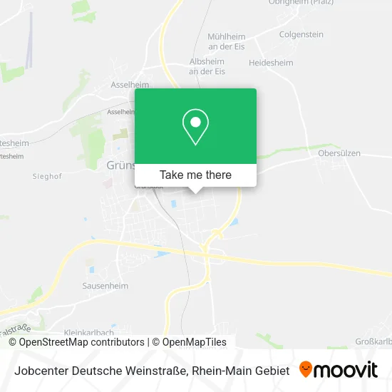 Карта Jobcenter Deutsche Weinstraße