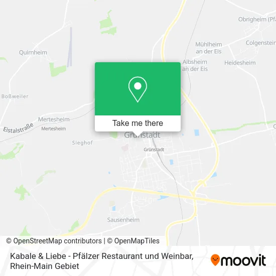 Карта Kabale & Liebe - Pfälzer Restaurant und Weinbar