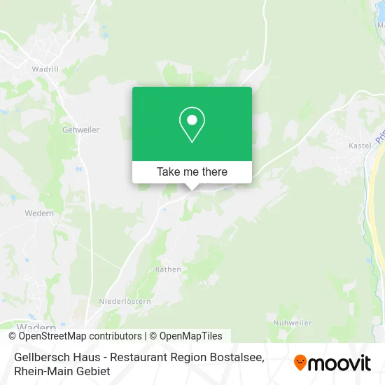 Карта Gellbersch Haus - Restaurant Region Bostalsee