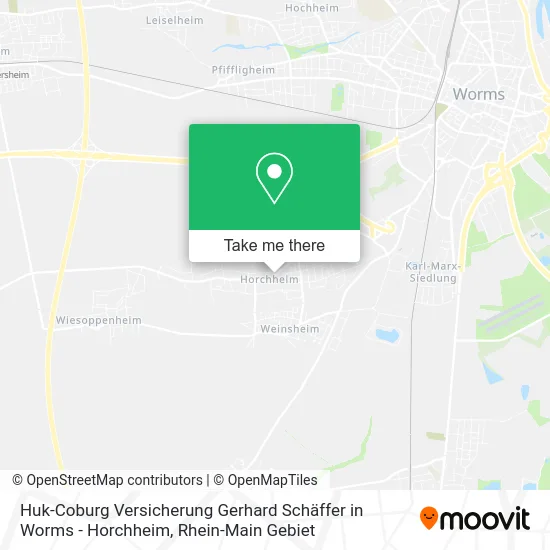 Карта Huk-Coburg Versicherung Gerhard Schäffer in Worms - Horchheim