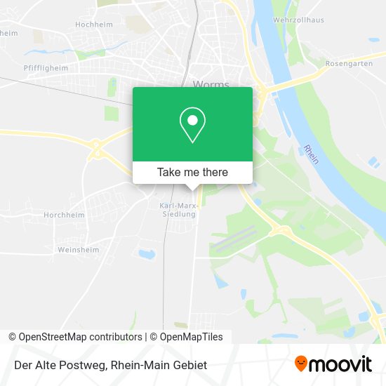 Карта Der Alte Postweg