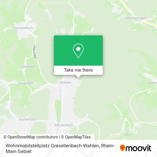 Карта Wohnmobilstellplatz Grasellenbach-Wahlen