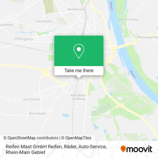 Карта Reifen Mast GmbH Reifen, Räder, Auto-Service