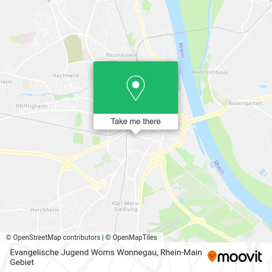 Evangelische Jugend Woms Wonnegau map