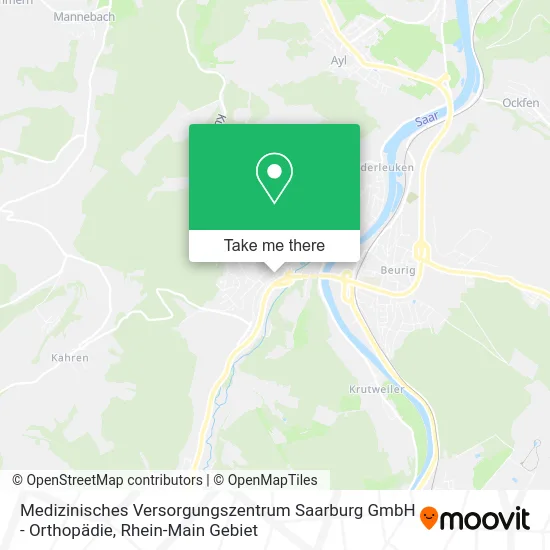 Карта Medizinisches Versorgungszentrum Saarburg GmbH - Orthopädie