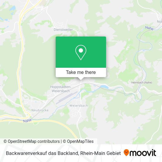 Карта Backwarenverkauf das Backland