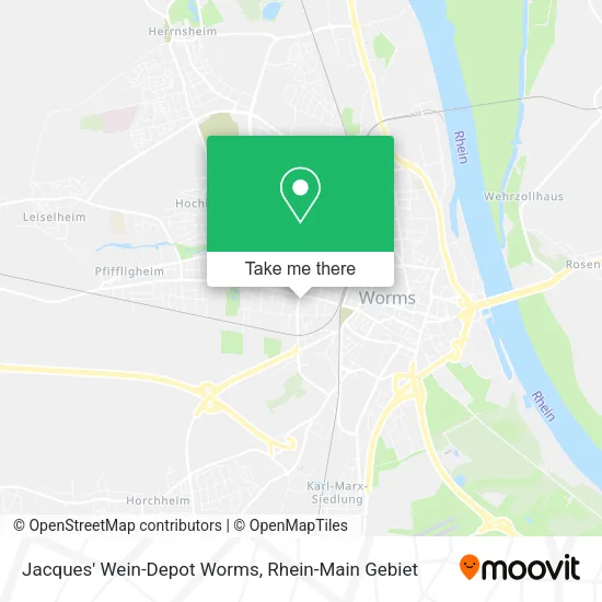 Карта Jacques' Wein-Depot Worms