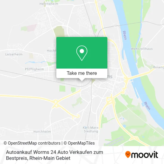 Карта Autoankauf Worms 24 Auto Verkaufen zum Bestpreis
