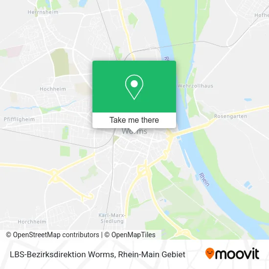 Карта LBS-Bezirksdirektion Worms