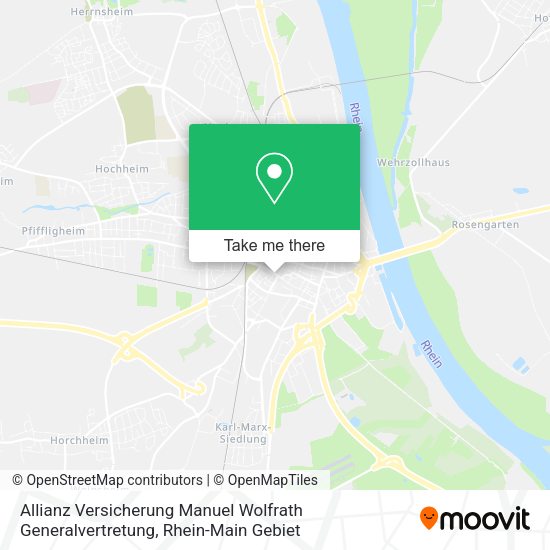Карта Allianz Versicherung Manuel Wolfrath Generalvertretung