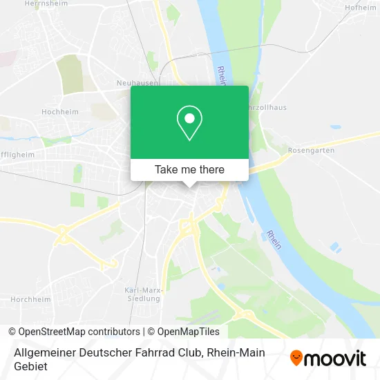 Карта Allgemeiner Deutscher Fahrrad Club