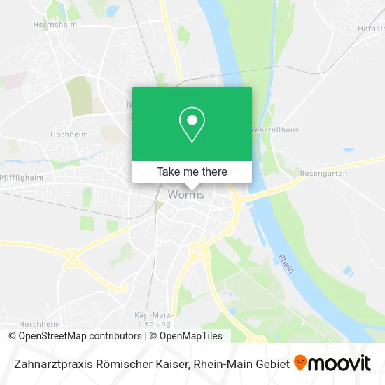 Карта Zahnarztpraxis Römischer Kaiser