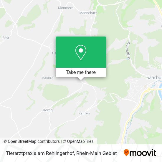 Карта Tierarztpraxis am Rehlingerhof
