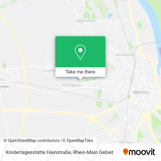 Карта Kindertagesstätte Hainstraße