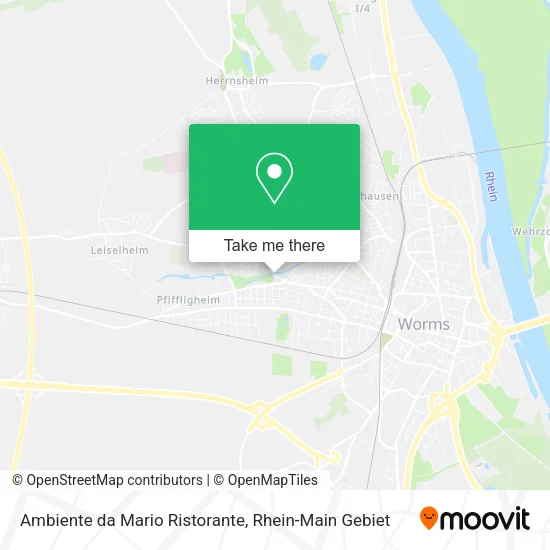 Карта Ambiente da Mario Ristorante