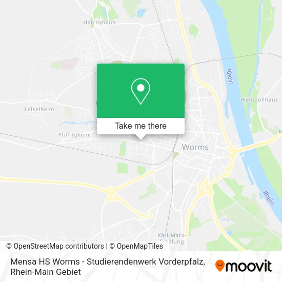 Карта Mensa HS Worms - Studierendenwerk Vorderpfalz