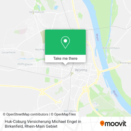 Карта Huk-Coburg Versicherung Michael Engel in Birkenfeld