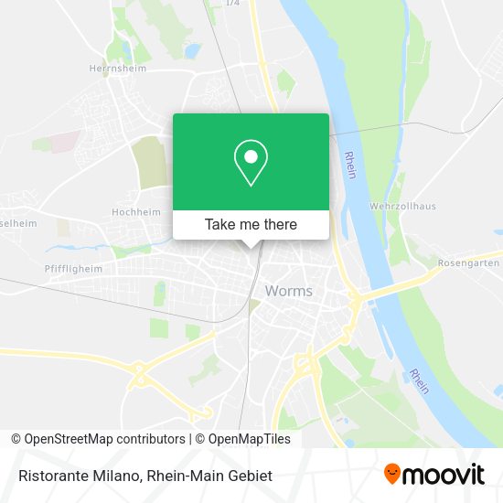 Карта Ristorante Milano