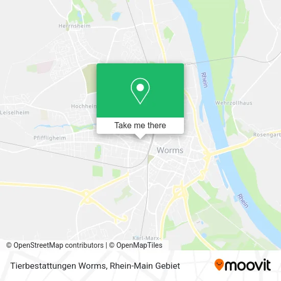 Карта Tierbestattungen Worms
