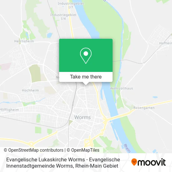 Карта Evangelische Lukaskirche Worms - Evangelische Innenstadtgemeinde Worms