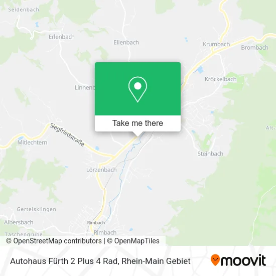 Карта Autohaus Fürth 2 Plus 4 Rad