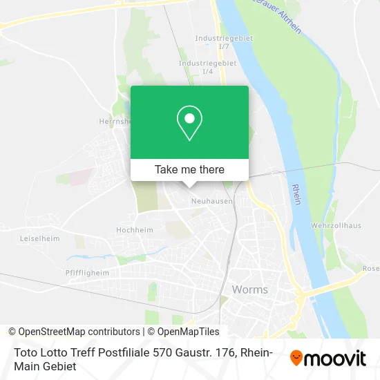 Карта Toto Lotto Treff Postfiliale 570 Gaustr. 176