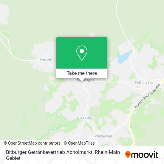 Карта Bitburger Getränkevertrieb Abholmarkt