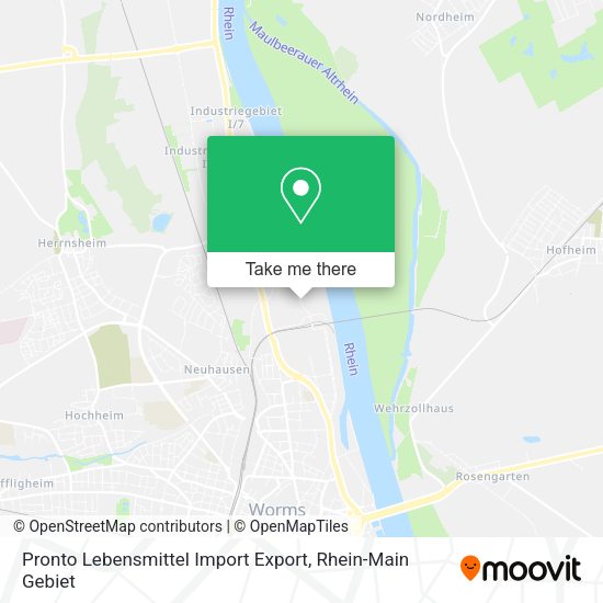 Карта Pronto Lebensmittel Import Export