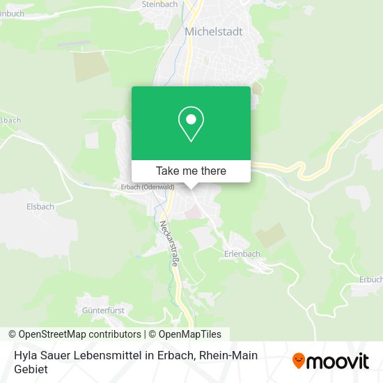 Карта Hyla Sauer Lebensmittel in Erbach