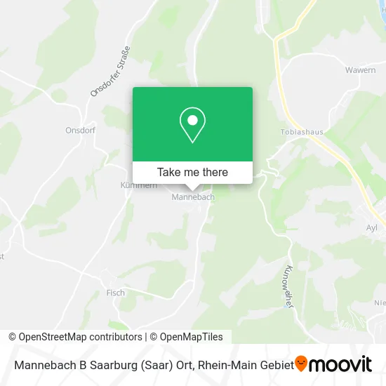 Карта Mannebach B Saarburg (Saar) Ort