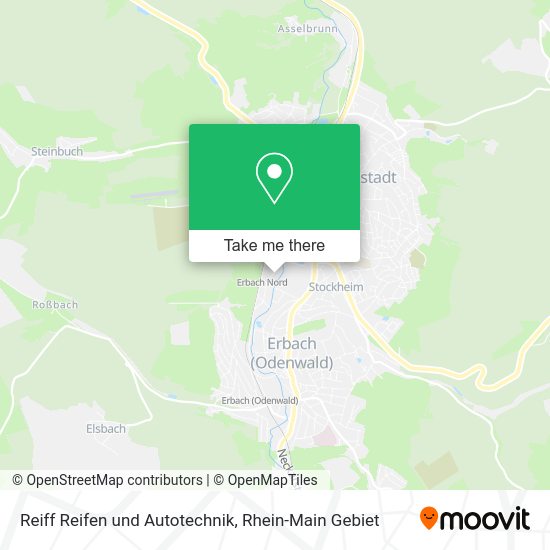 Карта Reiff Reifen und Autotechnik