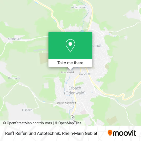 Карта Reiff Reifen und Autotechnik