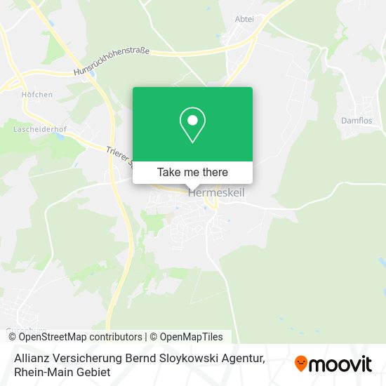 Карта Allianz Versicherung Bernd Sloykowski Agentur