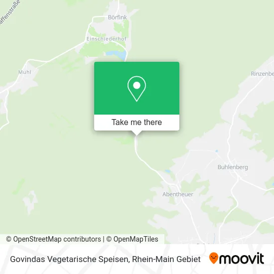 Карта Govindas Vegetarische Speisen