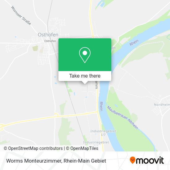 Карта Worms Monteurzimmer