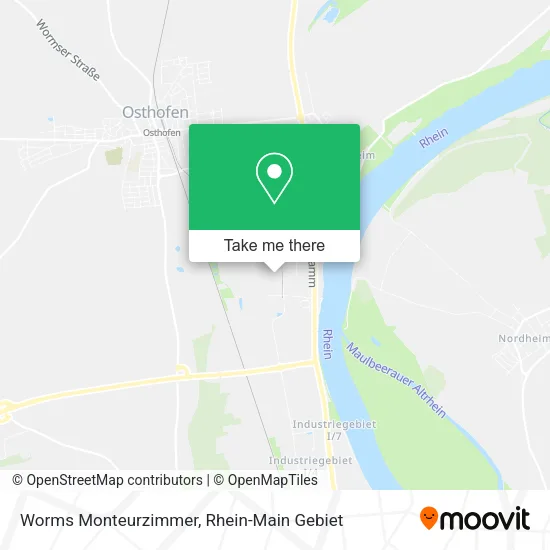 Карта Worms Monteurzimmer