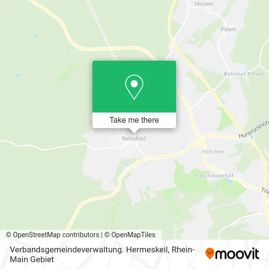 Карта Verbandsgemeindeverwaltung. Hermeskeil