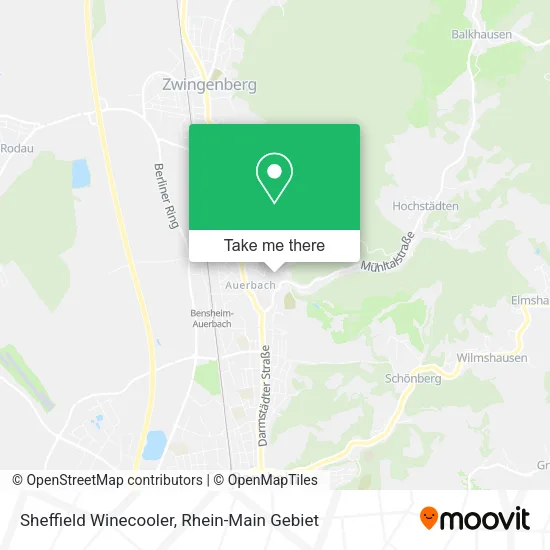 Карта Sheffield Winecooler
