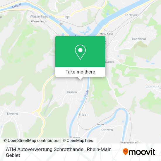 Карта ATM Autoverwertung Schrotthandel