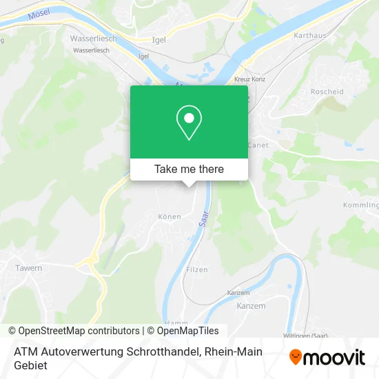 Карта ATM Autoverwertung Schrotthandel